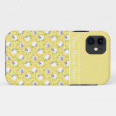 Coques Case-Mate iPhone Mélange Jaune et Match Motifs de moutons amusants (Dos (Horizontal))