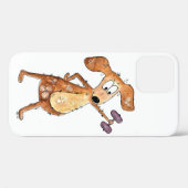 Coques Case-Mate iPhone Mélange Whimsical Brown Chien Poids de levage (Verso (horizontal))