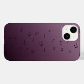Coques Case-Mate iPhone Mélodie gothique foncé : Ombre Notes musicales (Verso (horizontal))