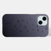 Coques Case-Mate iPhone Mélodie gothique foncé : Ombre Notes musicales (Verso (horizontal))