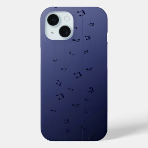 Coque Pour iPhone 15 Mélodie gothique foncé : Ombre Notes musicales
