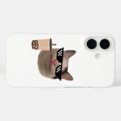 Coques Case-Mate iPhone Mème de chat poli avec lunettes Swag et boisson Bo (Verso (horizontal))