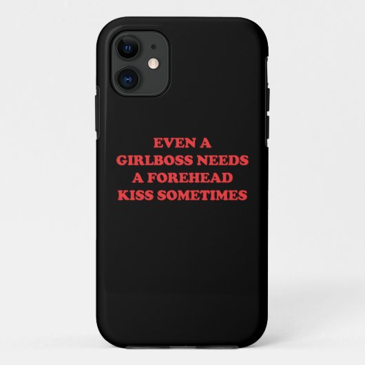 Coques Case-Mate iPhone Même Une Patronne A Besoin D'Un Baiser D'Avant-Têt (Dos)