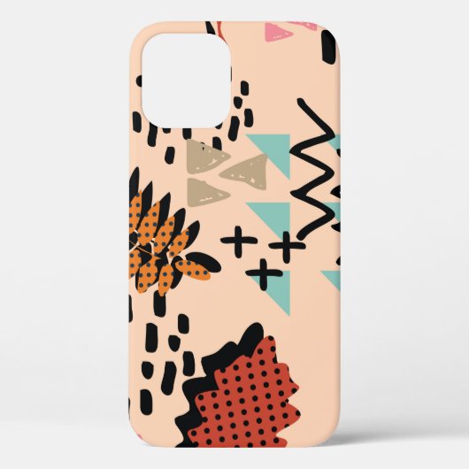 Coques Case-Mate iPhone Memphis automne feuillage et feuilles avec géomet (Verso)