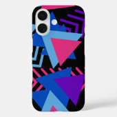 Coques Case-Mate iPhone Memphis Mood : bleu rose violet Motif géométrique (Verso)