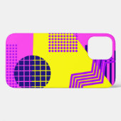 Coques Case-Mate iPhone Memphis motif sans faille, formes géométriques dan (Verso (horizontal))