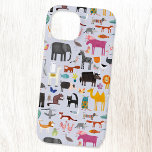 Coque Pour iPhone 14 Ménagerie animale<br><div class="desc">Toutes sortes d'animaux amusants et la faune pour les amoureux des animaux partout. Animaux de safari,  ferme,  oiseaux,  animaux domestiques et animaux sauvages. Un monstre semble aussi s'être faufilé. Art original de Nic Squirrell.</div>