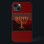 Etui iPhone 13 Menorah de Moshe<br><div class="desc">Dans la Torah Moshe Rabbenu est dit : "Vous ferez une Menorah d'or pur, battu, la Menorah sera faite, sa base, sa branche, ses gobelets, ses boutons, et ses fleurs seront martelées de lui, " [Mot 25:31] et plus tard, "Voir, et construire, selon leur forme que vous êtes montré sur...</div>