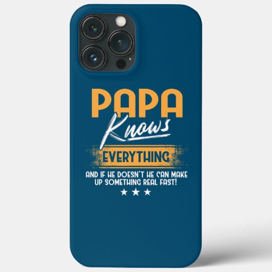 Coques Case-Mate iPhone Mens Papa Knows Everything Funny Father's Day (Verso)