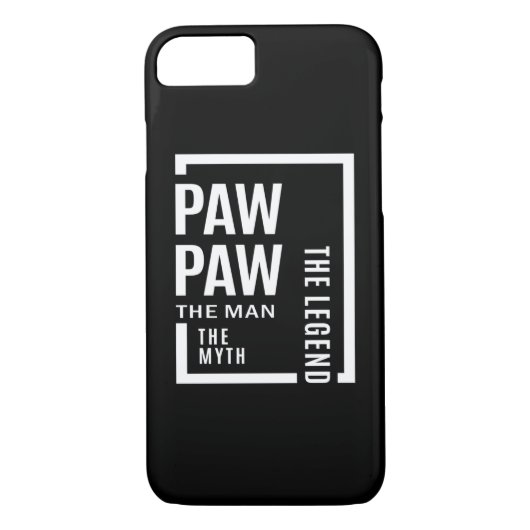 Coques Case-Mate iPhone Mens Pawpaw L'Homme Le Mythe La Légende Cadeau (Dos)
