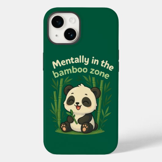 Coques Case-Mate iPhone Mentalement dans la zone de bambou – Cute Panda co (Verso)