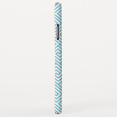 Coques Case-Mate iPhone Menthe et monogramme grec orange de motif (Dos/Droite)