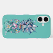 Coques Case-Mate iPhone Menthe verte à ananas colorée (Verso (horizontal))
