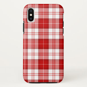 Etui iPhone Case-Mate Menzies tartan rouge blanc plaid