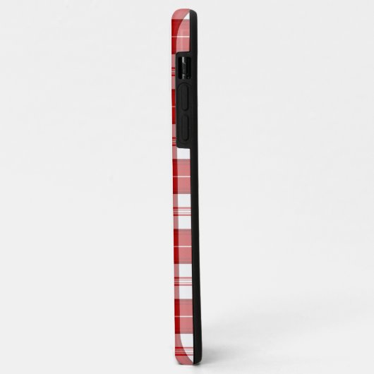 Coques Case-Mate iPhone Menzies tartan rouge blanc plaid (Dos/Gauche)