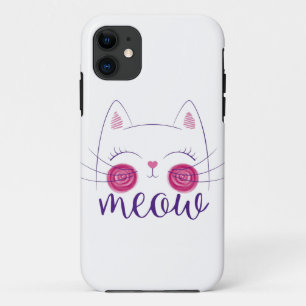 Case-Mate iPhone Case Meow Cute Visage Chat. Costume amusant produit pou