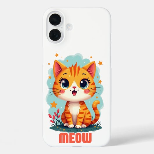 Coques Case-Mate iPhone Meow iPhone 16 Plus Coque-Mate - Protéger Purrfect (Verso)