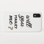 Coques Case-Mate iPhone M'épouseras-tu ? (Dos (Horizontal))