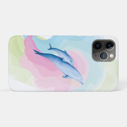 Coques Case-Mate iPhone Mer Extraordinaire avec dauphins (Dos (Horizontal))