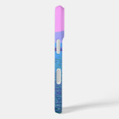 Coques Case-Mate iPhone Mer Méditerranée Bleue, ciel rose, monogramme (Verso / Droite)