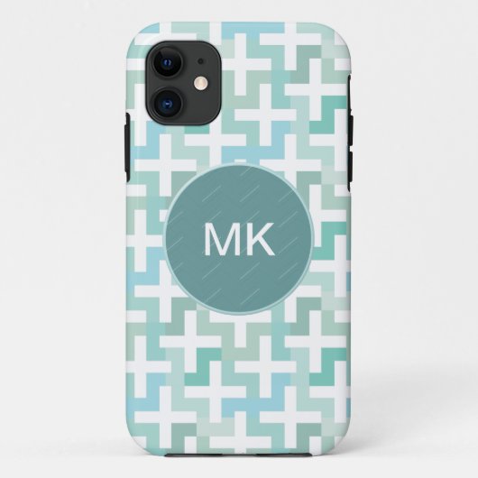 Coques Case-Mate iPhone Mer vert géométrique (Dos)