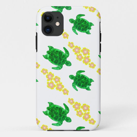 Coques Case-Mate iPhone Mer verte Turltes (Dos)