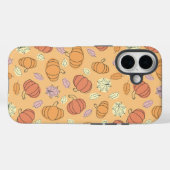 Coques Case-Mate iPhone Merci aux Citrouilles et Motifs Feuille (Verso (horizontal))