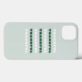 Coques Case-Mate iPhone Merci, Citation de gratitude, Vert (Verso (horizontal))