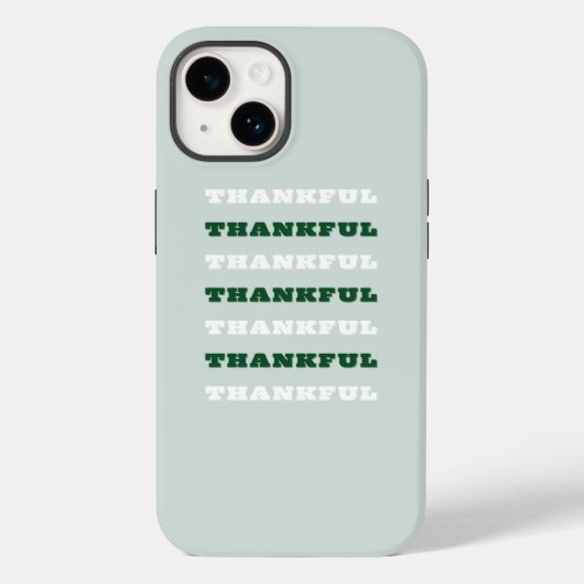 Coques Case-Mate iPhone Merci, Citation de gratitude, Vert (Verso)
