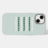 Coques Case-Mate iPhone Merci, Citation de gratitude, Vert (Verso (horizontal))