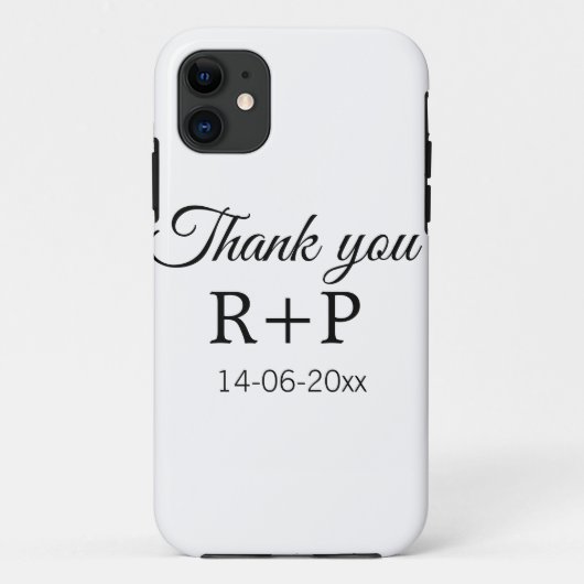 Coques Case-Mate iPhone Merci d'ajouter le texte de la lettre initiale du (Dos)