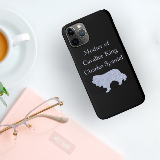 Coques Case-Mate iPhone Mère de Cavalier King Charles Spaniel Argent