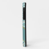 Coques Case-Mate iPhone Mère de Pearl Turquoise ZigZag (Dos/Gauche)