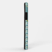 Coques Case-Mate iPhone Mère de Pearl Turquoise ZigZag (Dos/Droite)