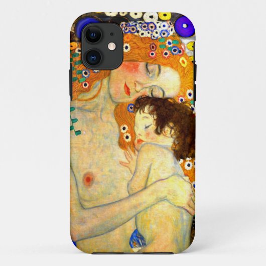 Coques Case-Mate iPhone Mère et enfant par art Nouveau de Gustav Klimt (Dos)