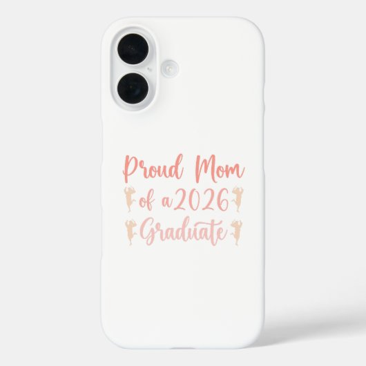 Coques Case-Mate iPhone Mère fière d'un étudiant de la promotion 2026 en d (Verso)