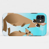 Coques Case-Mate iPhone Mère mignonne et bébé kangourou (Dos (Horizontal))