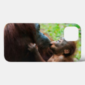 Coques Case-Mate iPhone Mère orang-outan et bébé (Verso (horizontal))