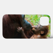 Coques Case-Mate iPhone Mère orang-outan et bébé (Verso (horizontal))