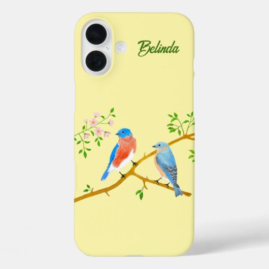 Coques Case-Mate iPhone Merles bleus (Verso)