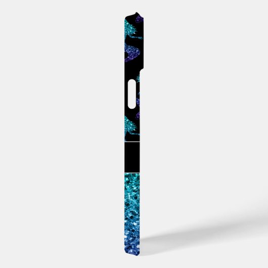 Coques Case-Mate iPhone Mermaid aqua bleu ombre motif Monogramme (Verso / Droite)