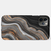 Coques Case-Mate iPhone Mermaid Black Gold Trend Élégante Agate de marbre (Dos (Horizontal))