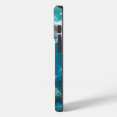 Coques Case-Mate iPhone Mermaid cheveux en argent Turquoise Océan (Verso / Gauche)