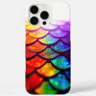 Coques iPhone 16 Pro Max Mermaid Shimmer Iridescente Scales Rainbow Dragon