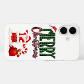 Coques Case-Mate iPhone Merry Christmas by Santa - Apple iPhone 16 Case (Verso (horizontal))
