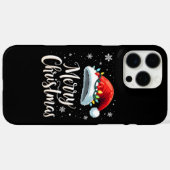 Coques Case-Mate iPhone Merry Christmas Lights Red Santa Hat Tree Family (Verso (horizontal))