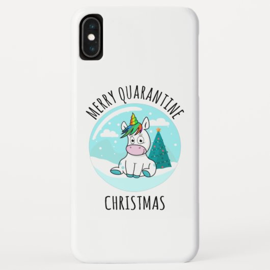 Coques Case-Mate iPhone Merry Quarantine Christmas Unicorn (Dos)