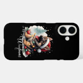 Coques Case-Mate iPhone Merry Woofmas German Shepherd (Verso (horizontal))