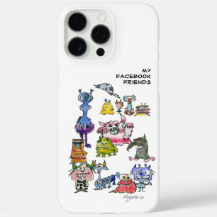 Coques iPhone 16 Pro Max Mes amis Facebook Monstres de dessin