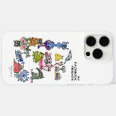 Coques Case-Mate iPhone Mes amis Facebook Monstres de dessin (Verso (horizontal))